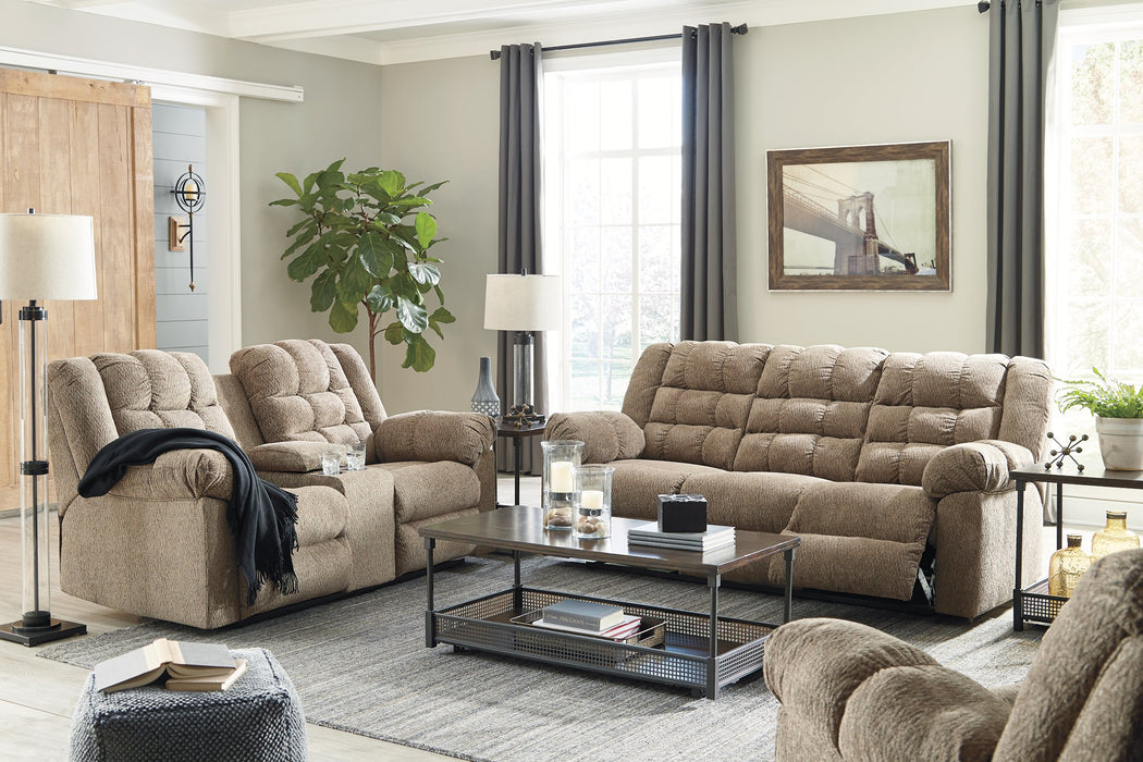Workhorse Reclining Loveseat with Console