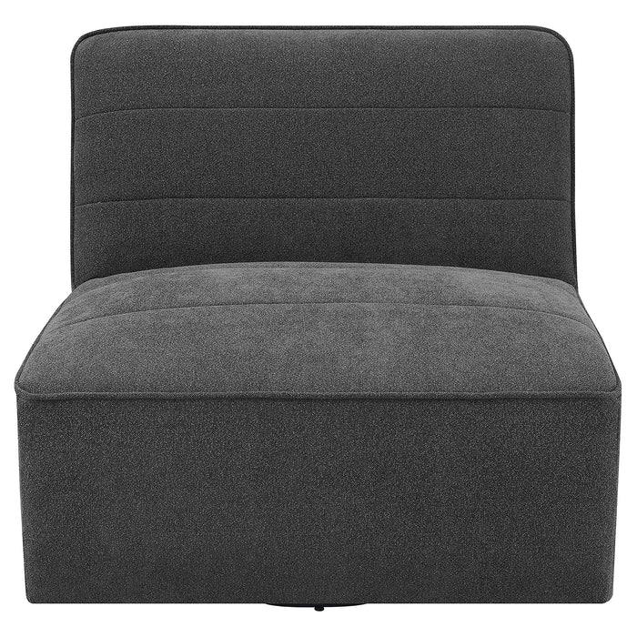 Cobie Upholstered Swivel Armless Chair