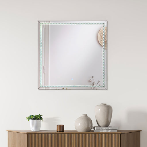 Noelle Square Wall Mirror with LED Lights image
