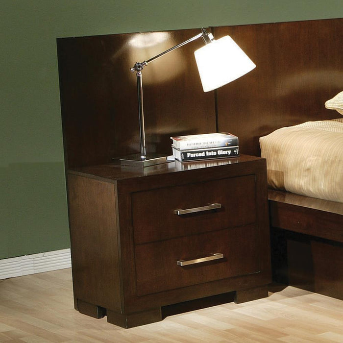 Jessica Cappuccino Two Drawer Nightstand
