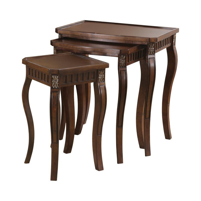 Traditional Warm Brown Nesting Table