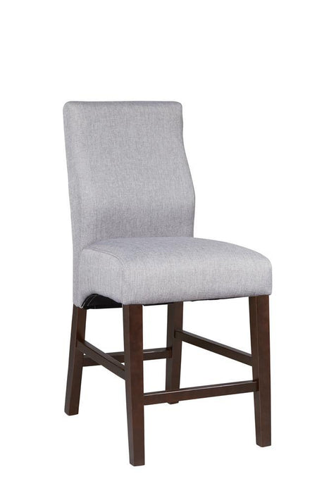 Transitional Grey Upholstered Counter Height  Stool