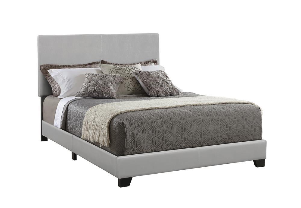 Dorian Grey Faux Leather Upholstered Queen Bed