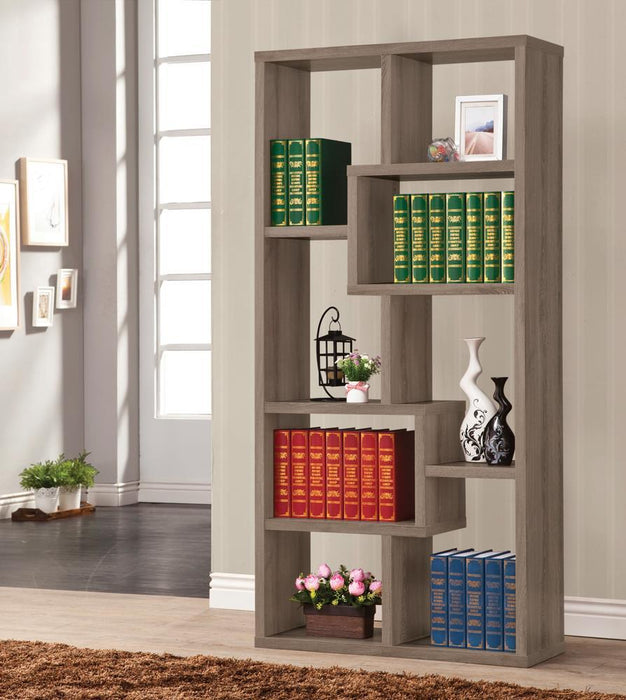 G800510 Contemporary Weathered Grey Bookcase